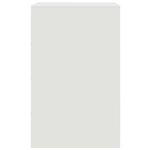 vidaXL Tables de chevet 2 Pièces blanc 34 5x39x62 cm acier