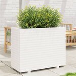 vidaXL Jardinière blanc 90x40x72 5 cm bois de pin massif