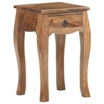 vidaXL Table de chevet 28x28x46 cm Bois de manguier massif