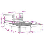vidaXL Cadre de lit avec tête de lit sans matelas 140x190 cm