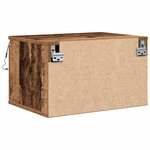 vidaXL Cabinet de chevet mural avec 2 Pièces Bois Ancien 50 x 36 x 30 cm