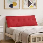 vidaXL Coussin de Dos Rouge 140 x 19 x 50 cm tissu