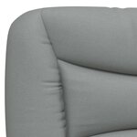 vidaXL Coussin de tête de lit Hvar gris clair 140 cm tissu