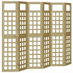 vidaXL Brise-vue 6 Pièces Marron 240 x 180 cm Pin imprégné