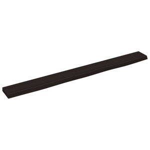 vidaXL Étagère murale marron foncé 100x10x2cm bois chêne massif traité