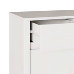vidaXL Buffet Drammen Blanc 114 x 43 x 75.5 cm Bois de pin massif