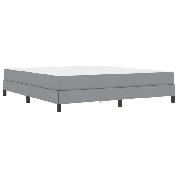 vidaXL Lit à ressorts avec matelas Gris clair 180 x 200 cm tissu