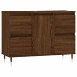 vidaXL Armoire salle de bain chêne marron 80x33x60cm bois d'ingénierie