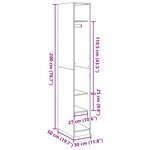 vidaXL Garde-robe vieux bois 30x50x200 cm bois d'ingénierie