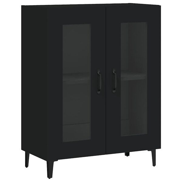 vidaXL Buffet noir 69 5x34x90 cm bois d'ingénierie