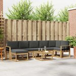 vidaXL Ensemble de canapés d'extérieur 8 Pièces Blanc et anthracite
