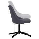 vidaXL Chaise pivotante de salle à manger Gris foncé Tissu