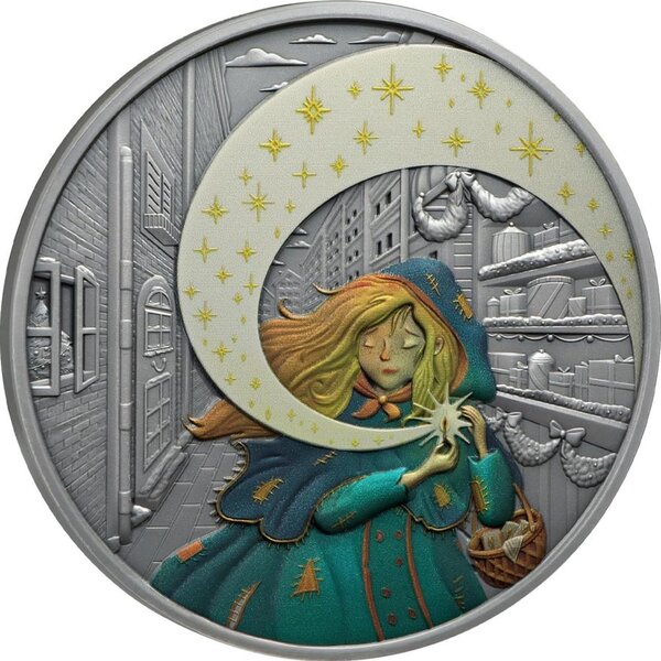 Pièce de monnaie en Argent 1 Dollar g 31.1 (1 oz) Millésime 2024 LITTLE MATCH GIRL