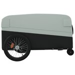 vidaXL Remorque de vélo noir et gris 45 kg fer