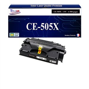 T3AZUR -Toner compatible avec HP CE505X (05X) pour HP LaserJet P2050  P2050D  P2055  P2055D  P2055DN  P2055X