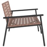 vidaXL Chaise de jardin Marron 110 5 x 79 x 75 5 cm polyrotin
