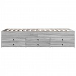 vidaXL Lit de jour et tiroirs sonoma gris 100x200cm bois d'ingénierie
