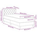 Lit Box Spring vidaXL avec Matelas Rose 90x190 cm Velours