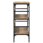 vidaXL Table console avec étagère chêne artisanal 100 x 32 x 75 cm