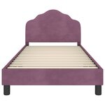 vidaXL Cadre de lit pour enfants avec tête de lit Violet 80 x 200 cm