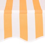 vidaXL Auvent rétractable manuel 150 cm Rayures oranges et blanches