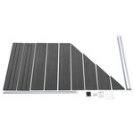 vidaXL Ensemble de panneau de clôture WPC 1830x(105-186) cm Noir