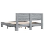 vidaXL Cadre de lit sonoma gris 150x200 cm bois d'ingénierie et métal