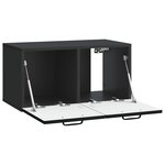 vidaXL Meuble TV mural Noir 59 5 x 31 x 30 cm Bois d'ingénierie