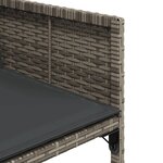 vidaXL Chaises de jardin avec coussins lot de 4 gris résine tressée