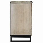 vidaXL Cabinet de chevet avec tiroir Blanc et noir 50 x 33 x 60 cm