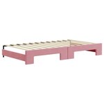 vidaXL Lit de jour avec lit gigogne rose 100x200 cm velours