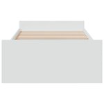 vidaXL Cadre de lit avec tiroirs blanc 100x200 cm bois d'ingénierie
