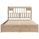 vidaXL Lit bibliothèque sans matelas 140x190 cm bois de pin massif
