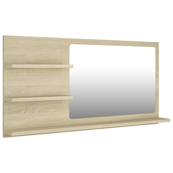 Miroir de salle de bain 90 x 10 5 x 45 cm chêne 02_0006927