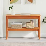 vidaXL Table console Marron cire 110 x 40 x 75 cm Bois massif en pin