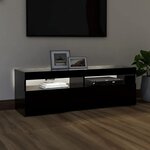 vidaXL Meuble TV avec lumières LED noir 120x35x40 cm