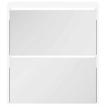 vidaXL Meuble à chaussures 2 étages avec miroir 63x17x67 cm Blanc