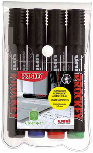 Marqueur permanent PROCKEY PM-126/4  étui de 4 UNI-BALL