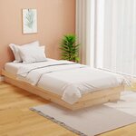 vidaXL Cadre de lit Bois massif 90x200 cm
