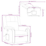 vidaXL Fauteuil de massage inclinable Noir Tissu