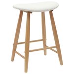 vidaXL Chaises de salle à manger 2 Pièces Naturel 46 x 37 x 63 cm