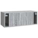 vidaXL Meuble TV mural Sonoma gris 78 5 x 31 x 30 cm Bois d'ingénierie