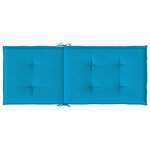 vidaXL Coussins de chaise de jardin à dossier haut lot de 6 bleu tissu