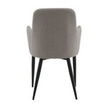 Venture Home Chaises à manger lot de 2 Comfort polyester noir et gris