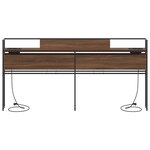 vidaXL Tête de lit de rangement Chêne marron 200 cm Bois d'ingénierie