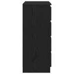 vidaXL Buffet avec tiroirs chêne noir 71x35x84 cm bois d'ingénierie