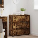 vidaXL Armoire de rangement Chêne fumé 80 x 31 x 81 cm