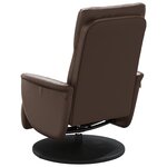 vidaXL Fauteuil inclinable avec repose-pieds marron similicuir