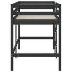 vidaXL Lit mezzanine d'enfants sans matelas avec échelle noir 80x200cm