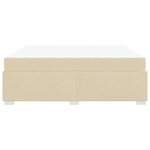 vidaXL Cadre de lit avec matelas Crème 180 x 200 cm tissu